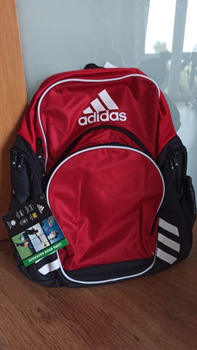 Nowy plecak Adidas czerwony na piłke