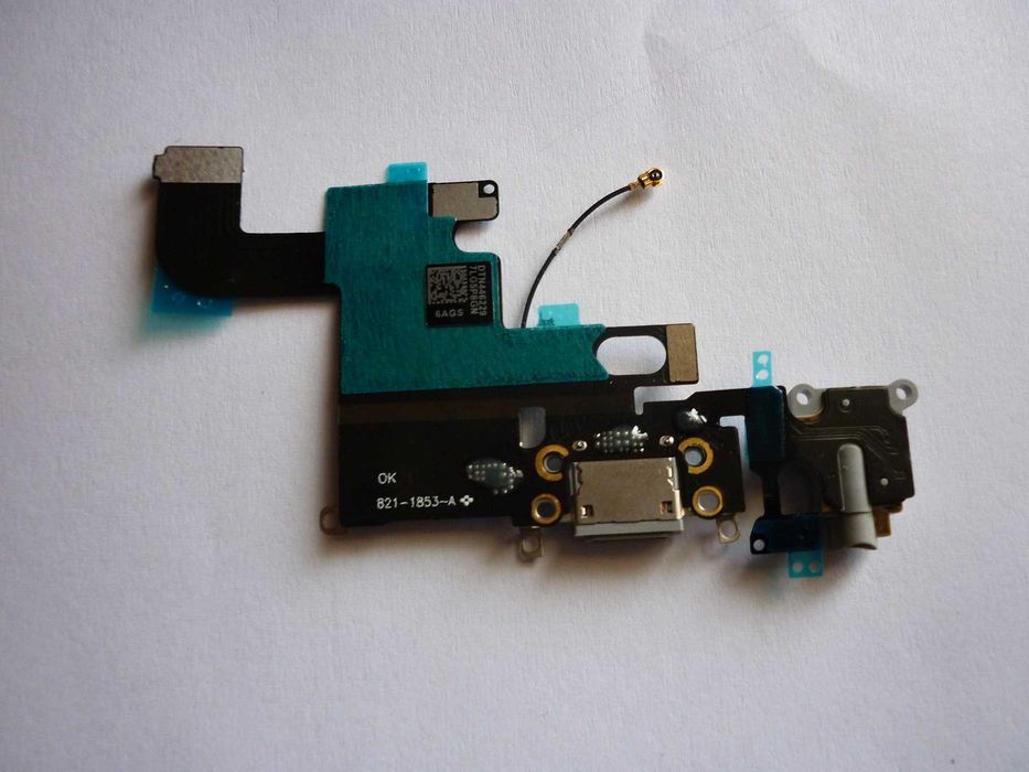 Шлейф для iPhone 6, с разъемом зарядки, наушников, с микрофоном