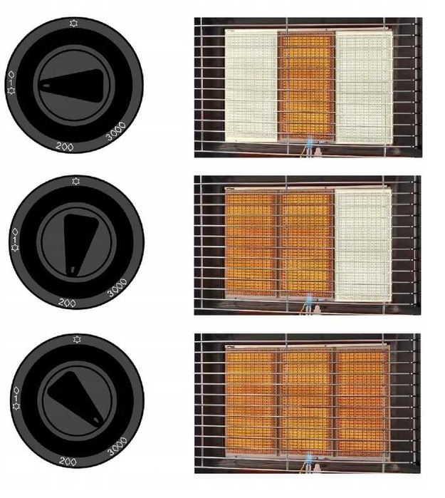 Nowy Piecyk Gazowy Zestaw Grzejnik na Gaz 4200W Piec 420x730 mm