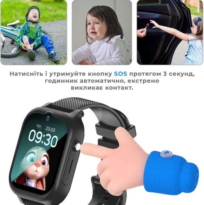 Дитячий смарт годинник К26 з GPS трекером, 4G SIM, Укр. Мовою