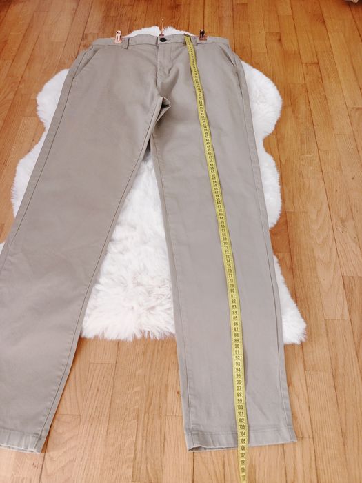 Spodnie chino, Next, W32, L31, popielaty brąz, 98% bawełna