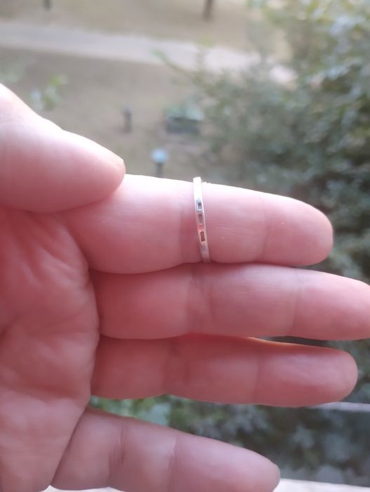 Колечко серебро с золотом