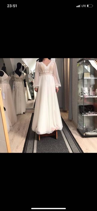 Suknia Ślubna Ciążowa styl BOHO