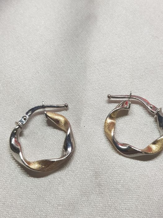 Złote kolczyki koła złoto 585