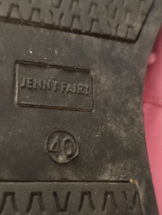 różowe półbuty slip-on Jenny Fairy z ćwiekami