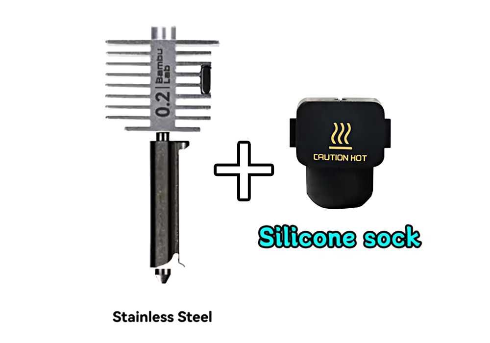 Оригінал BambuLab Hotend Хотенд 0.2 A1/А1 mini + НОСОК У ПОДАРУНОК!