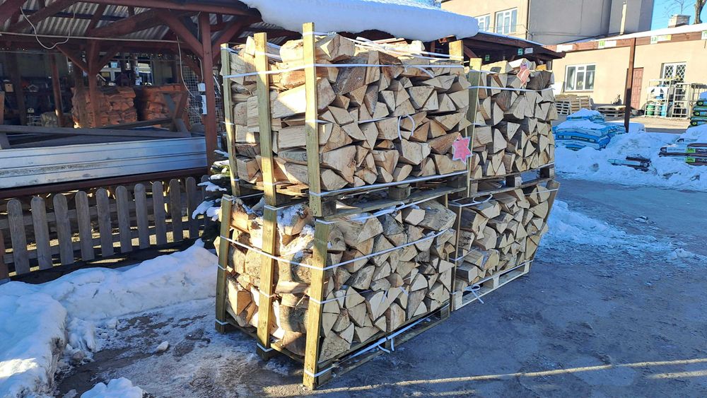 Drewno kominkowe opałowe liściaste BUK kaloryczne, dostawa HDS, winda