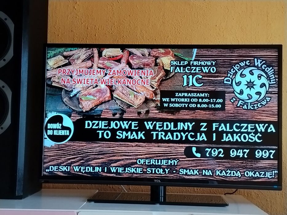 Sprzedam telewizor marki TCL 39 cali led super stanie odbiór Bartoszyc