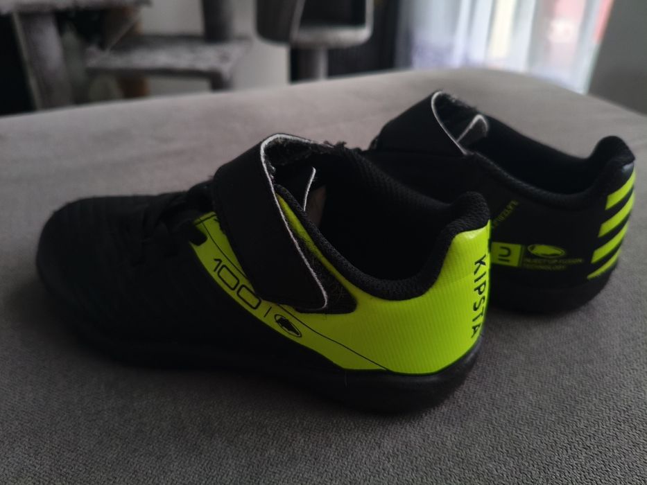 Buty do piłki nożnej dla dzieci Kipsta 100Easy Turfy na rzepy roz 30