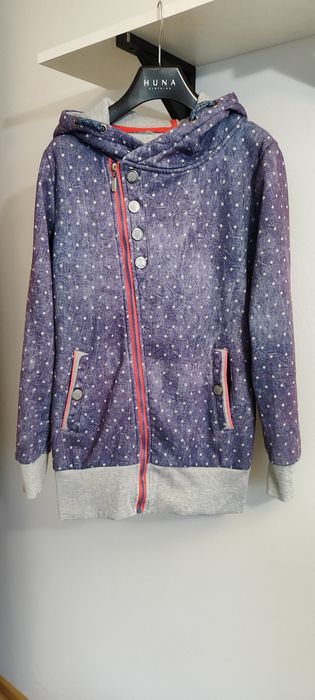 Bluza damska rozpinana z kapturem S 36 LHD ściągacze