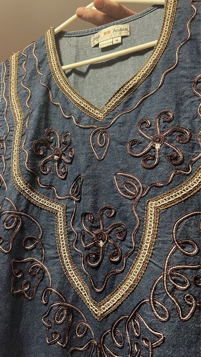 Abaya jeansowa piekna