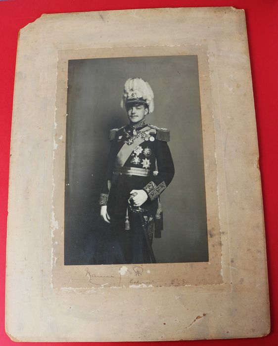 Rei D. Manuel II fotografia e autografo Richmond 1911 grande e rara