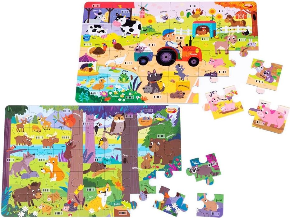 ZABAWKA EDUKACYJNA ROBOT ROBBY farma i las puzzle Dumel Discovery