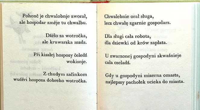 Jaki ptak taka pieśń - przysłowia łużyckie