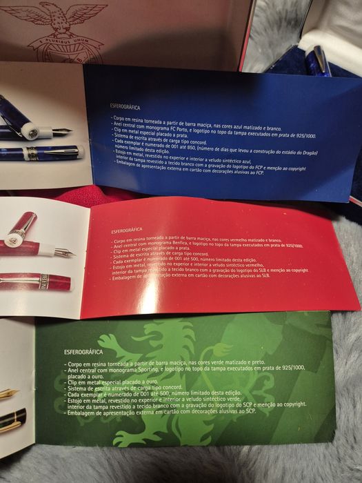 Magnífico conjunto de canetas