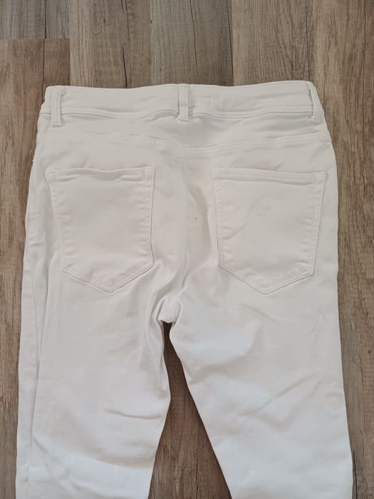 ZARA Białe Dżinsy Skinny Z1975 Denim, Rozmiar EUR 36 (S)