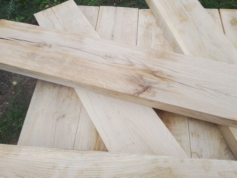 Gruba belka, deska dębowa, heblowana 14x4 cm