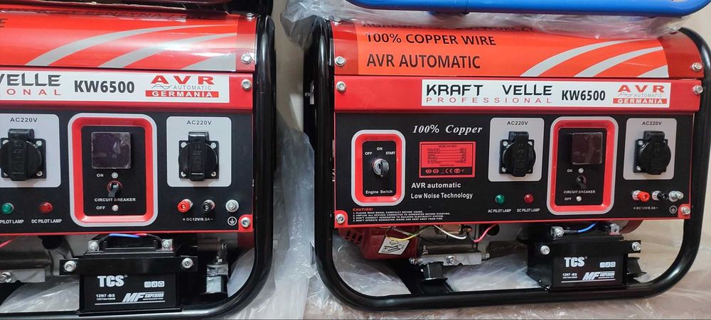 KRAFVTELE KW6500 генератор бензиновий газовий Инвертор 4800wat Польща