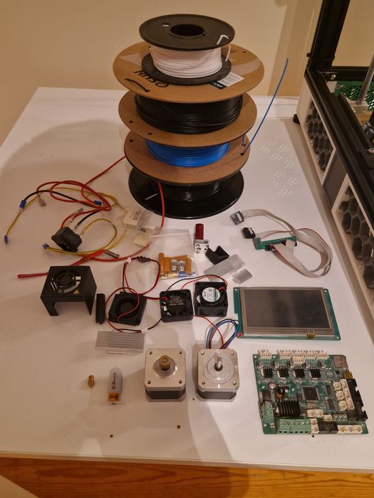 Ender 5 Plus Ulepszona + Filamenty + Części zamienne