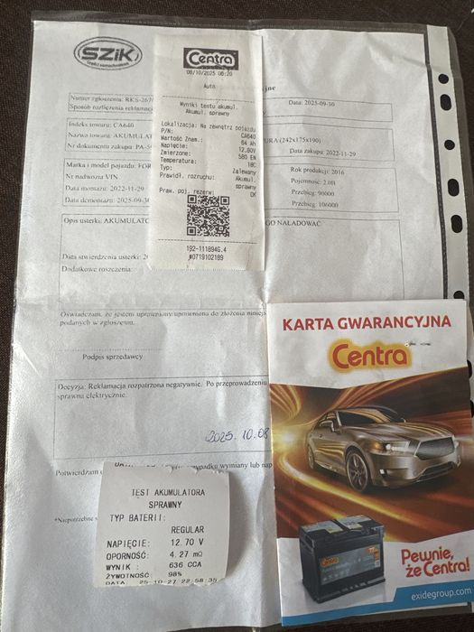 Akumulator Centra Futura CA640