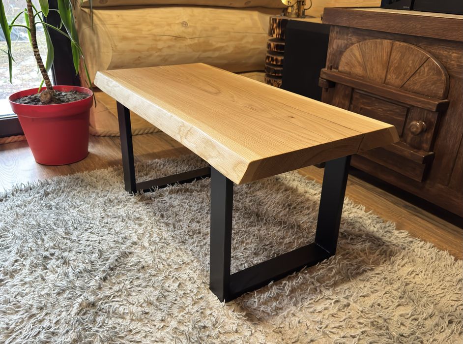 STOLIK Kawowy Dębowy Monolit Live Edge PROMOCJA!