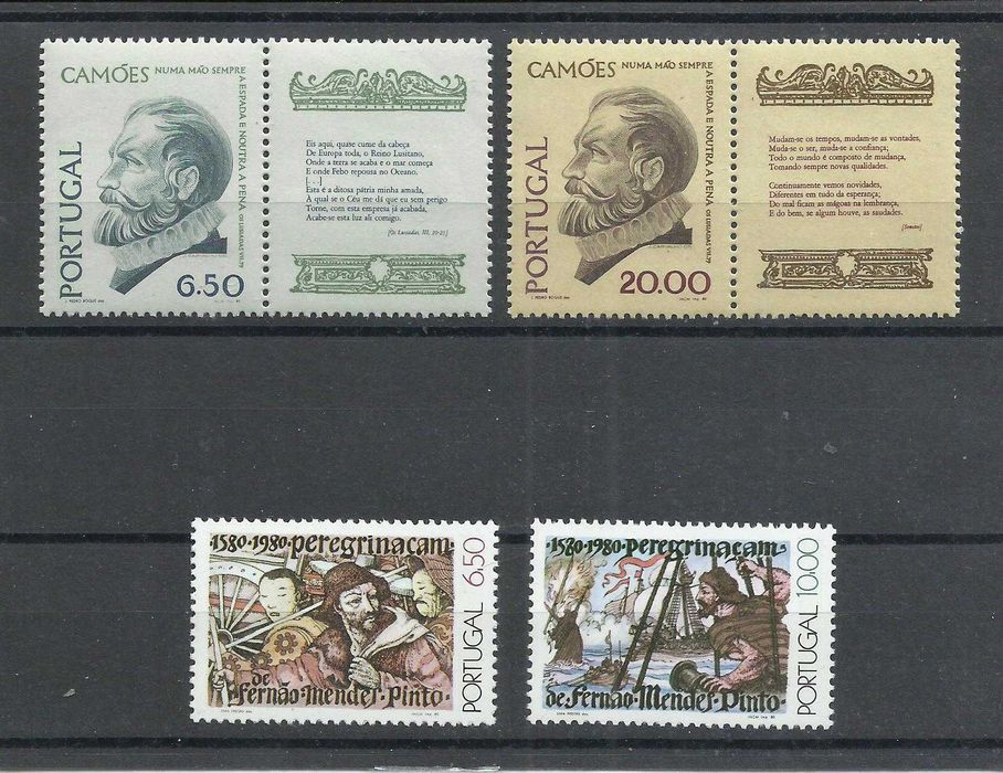Selos portugueses – Ano de 1980, 34 selos como novos