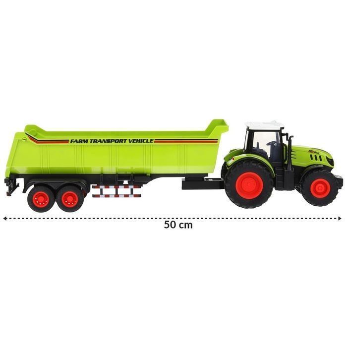 Traktor Zdalnie Sterowany Ciągnik z Przyczepą RC Pilot Światła