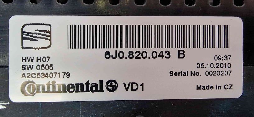 Comando Chauffage / Sofagem 6J0.820.043B - SEAT IBIZA IV