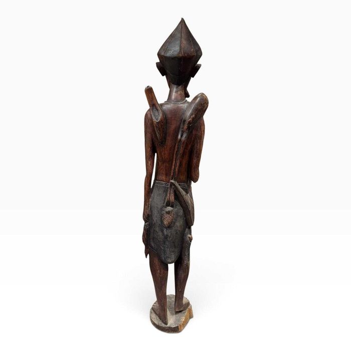 Escultura Africana em Madeira Caçador com Espingarda — 135 cm