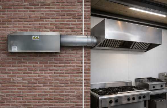 Caixa motorizada para ventilação de hotte de restaurante