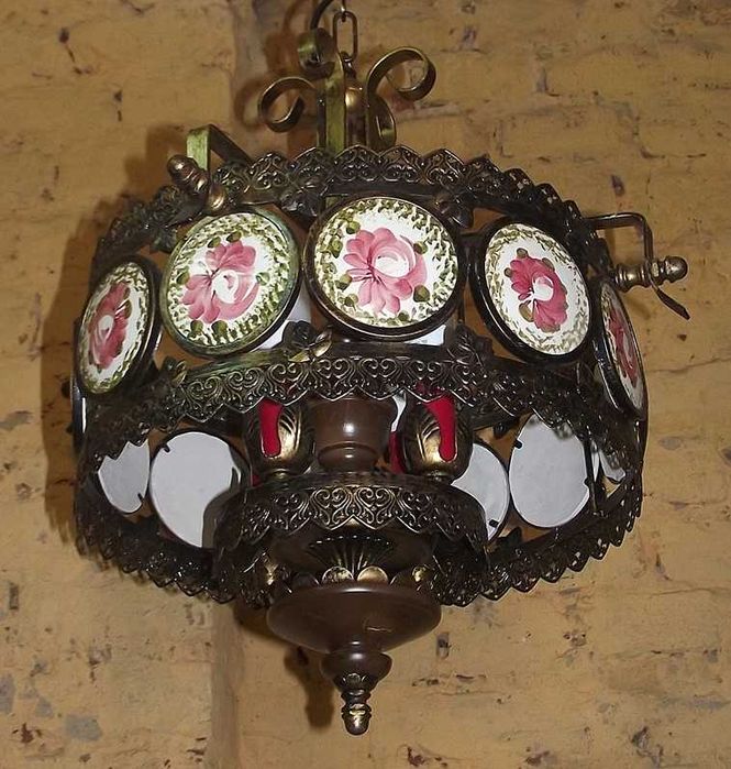 Pałacowa lampa wisząca kuta malowana WYPRZEDAŻ