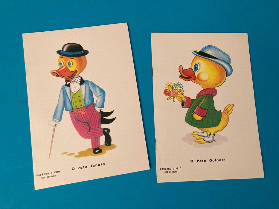 Colecção de 8 Cadernos Escolares muito bonitos da Firmo Anos 70