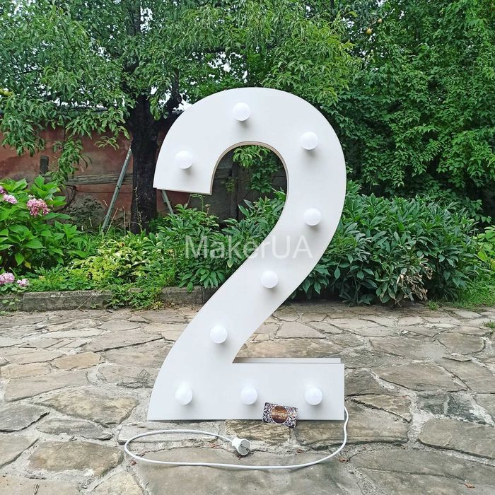 Цифри 2026 новий рік день народження led з підсвіткою лампочками декор