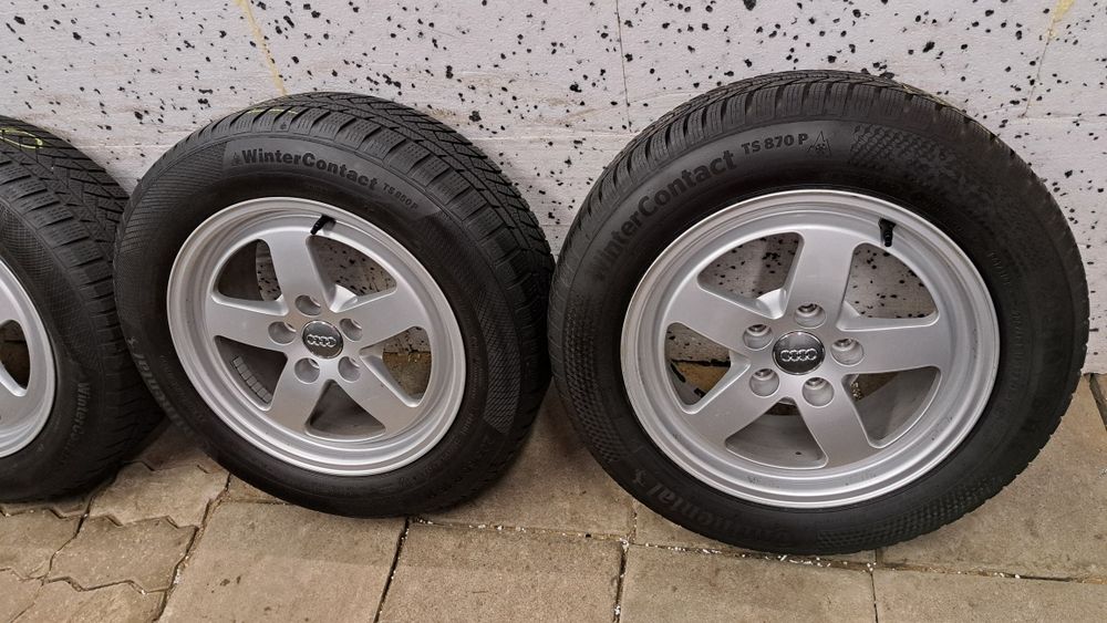 Alufelgi 16 Audi A4 B9 A6 5x112  66,5  Opony Zimowe Conti 8,30mm  2020