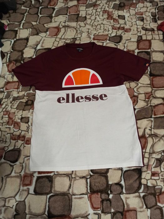 Біло-бордова футболка ellesse з лого