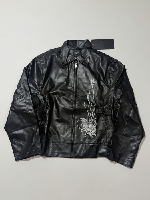 куртка Enfants Riches Deprimes Arcane 17 Embroidered Leather Jacket