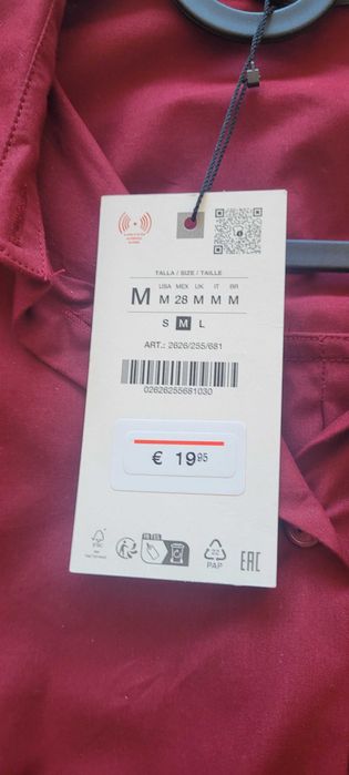 Camisa vermelha Mango - M (NOVO)