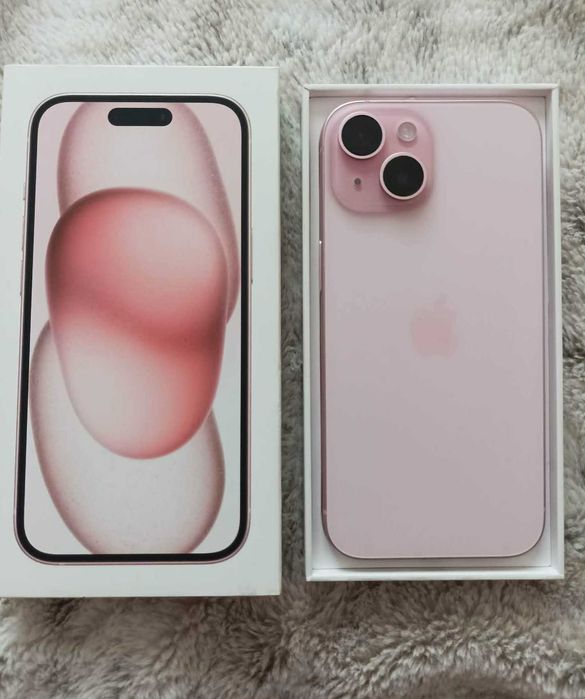 iPhone 15 128gb Pink, bateria100%. Stan Idealny