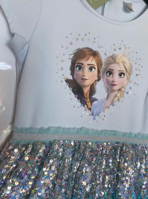 Elza, Elsa, Frozen, Kraina sukienka NOWA CEKINY 104
