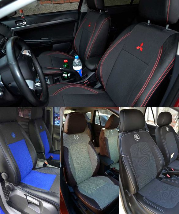 Чехлы, чохли на сидіння, авточехлы, Skoda/Volkswagen/Mazda/Mitsubishi.