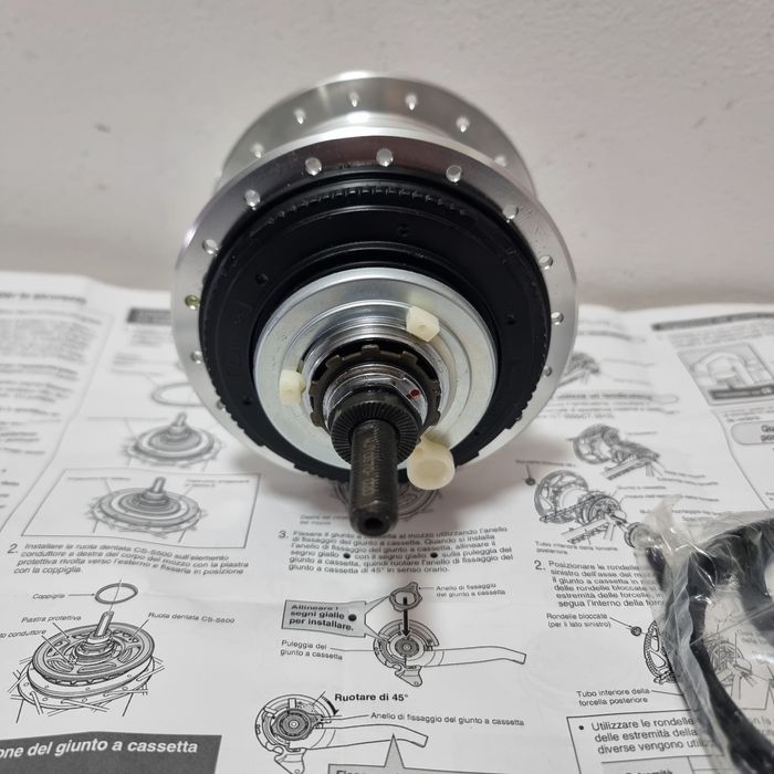 NOWA orginał Piasta Shimano Alfine INTER 11 SG-S700 srebrny otworów 36