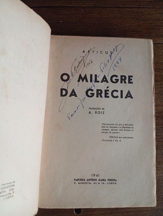 livro "O Milagre da Grécia"