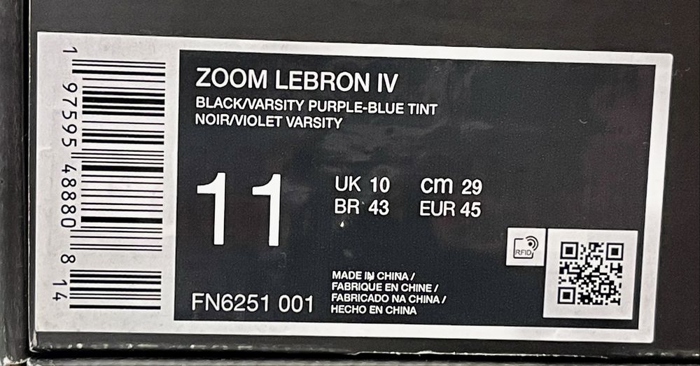Buty Nike Zoom LeBron IV - oryginalne, gwarancja, darmowa wysyłka
