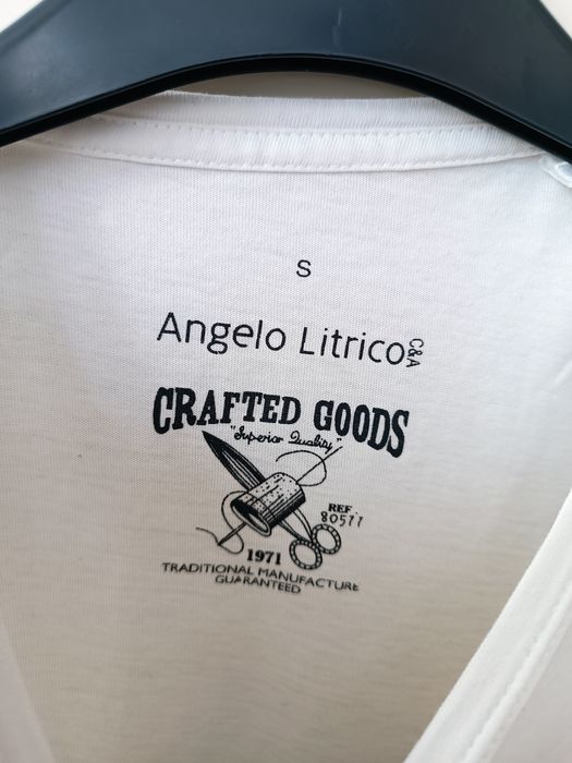 Biała bawełniana koszulka t-shirt z palmą plażą S