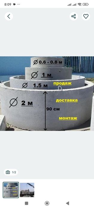 доставка розвантаження в яму. Кільця кайдуби різних діаметрів для анти