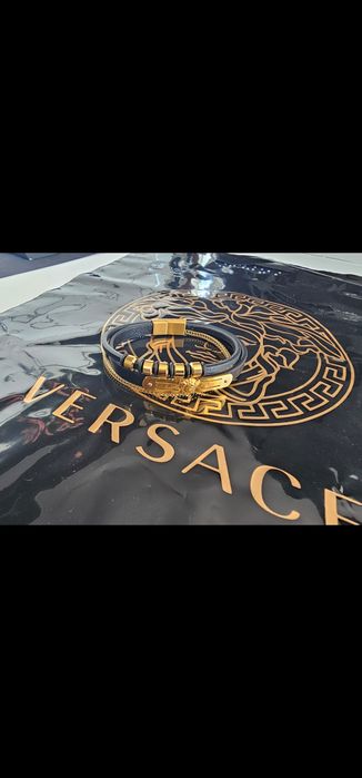 Bransoletka versace pasek skórzany