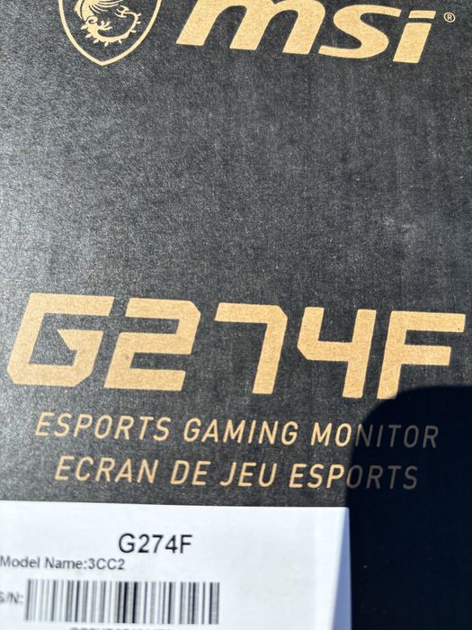 Монітор ігровий MSI G274F 180Hz