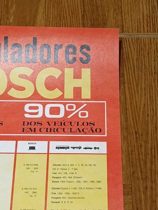 Raríssimo Cartaz Reguladores Bosch 1973