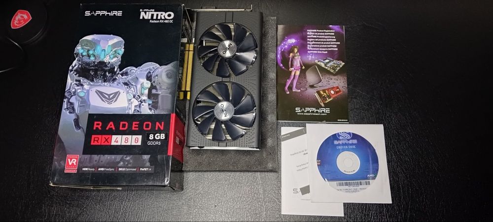 Видеокарта Sapphire Nitro Radeon RX 480 8GB с металлической платформой