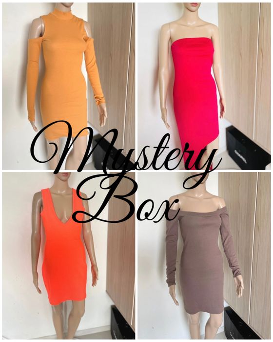 Mystery box ciuchy damskie body sukienka różowa
